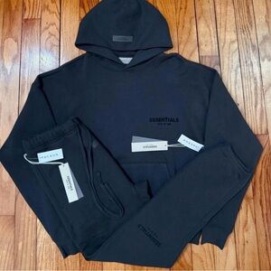 Fear Of God Essentials Stretch Limo Black 2 Piece Set FW22 size Xxs xxl